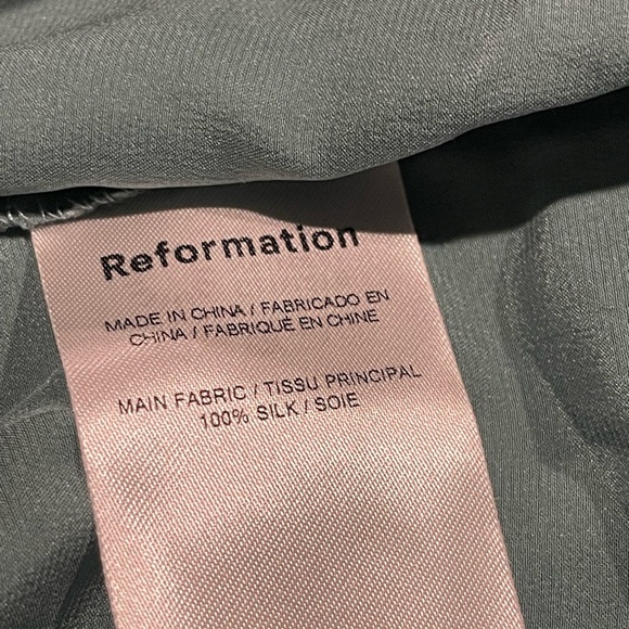 NWT Reformation Lian‎ 100% Silk sleeveless Dress - Picture 6 of 9